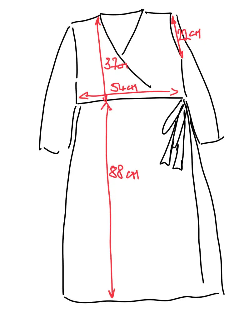 Abito lungo incrociato a fiori (Ref. 96) Media abito donna