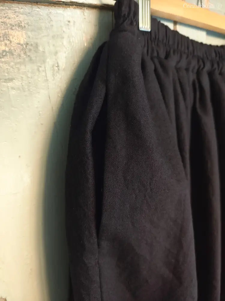 Gonna in lana blu con cimosa (Ref.377) gonna donna