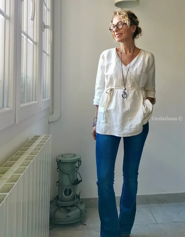 Grembiule corto incrociato grembiule donna tessuti antichi