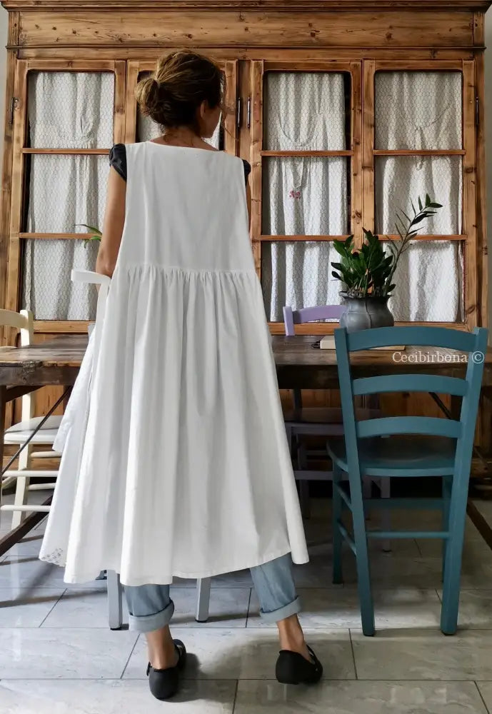 Grembiule da cucina con pizzo e monogramma LC (Ref. 03) grembiule donna tessuti antichi