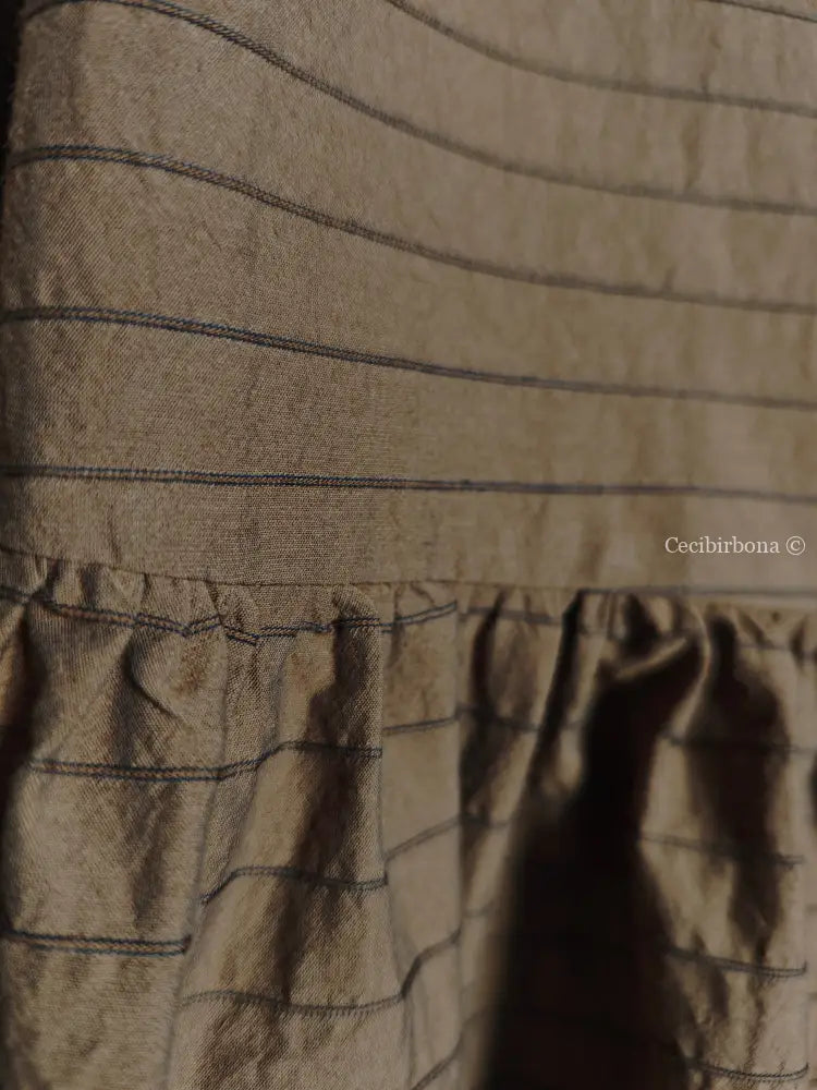 Grembiule marrone gessato (Ref. 490) grembiule donna tessuti moderni