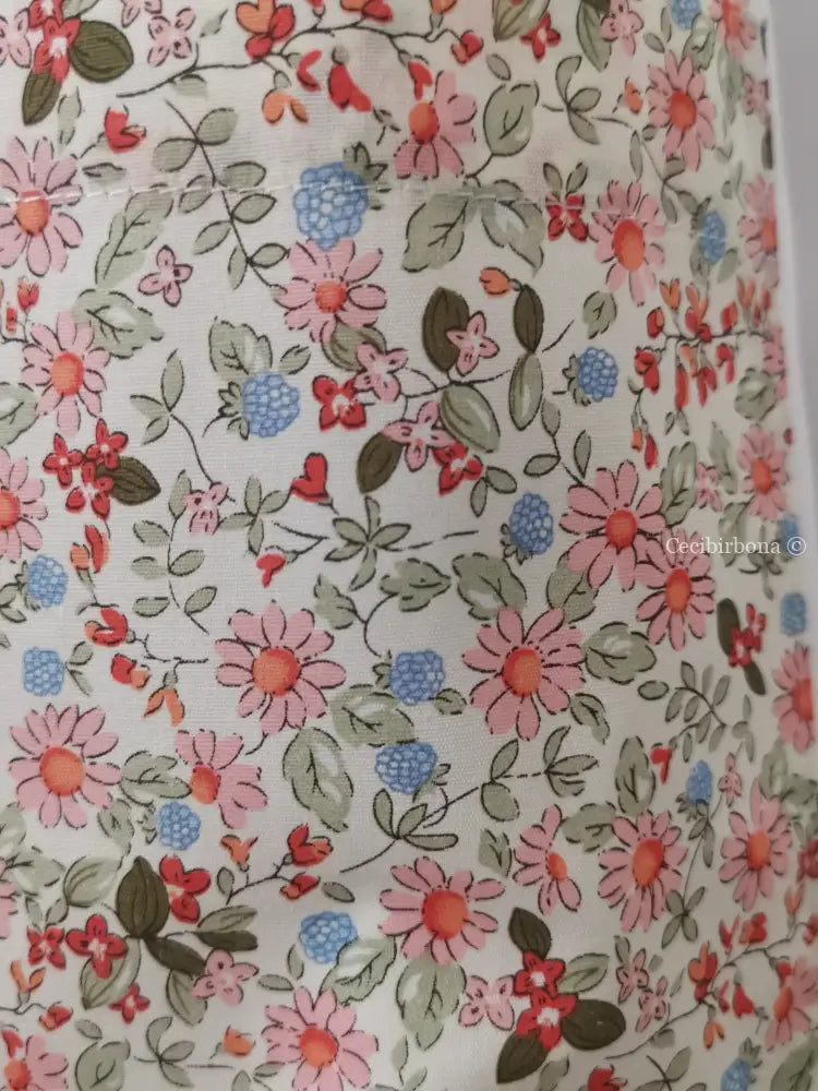 Il grembiulino bianco Flora - grembiule in cotone bianco per scuola primaria con colletto tondo grembiule scuola bimba