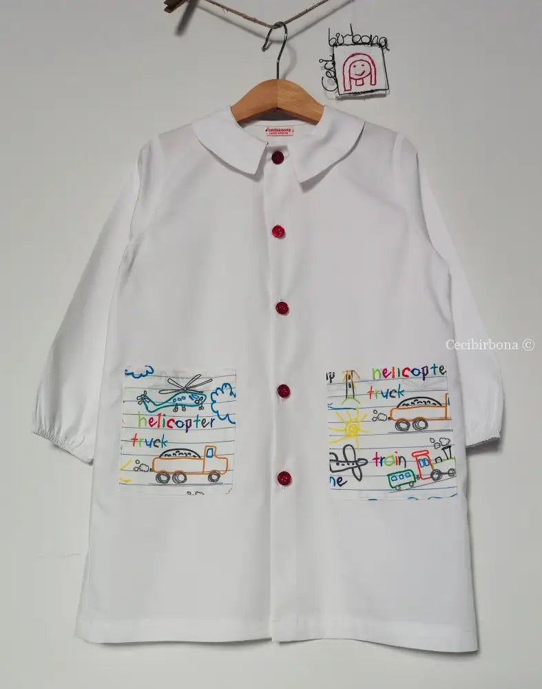 Il grembiulino bianco per asilo per bimbo grembiule asilo bimbo