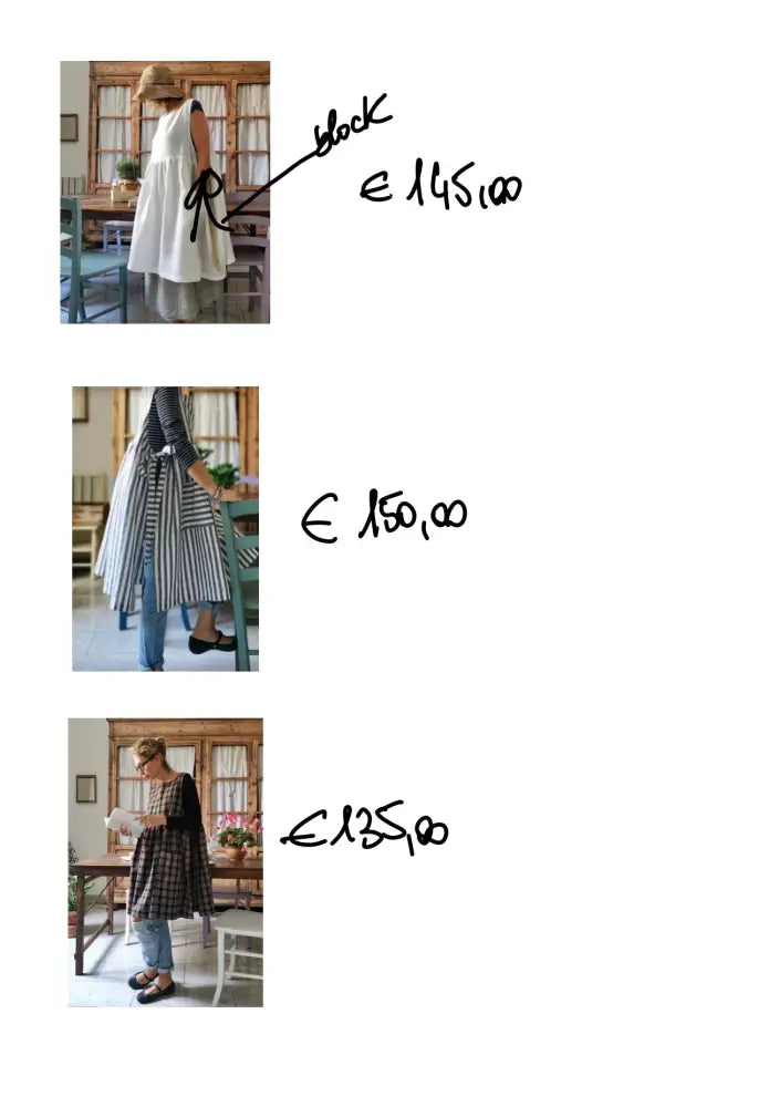 Reserved for Stephanie grembiule donna tessuti moderni