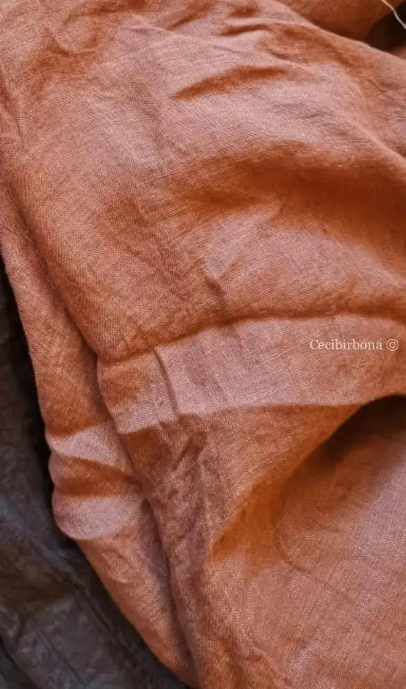 Riservato per Cri Grembiule in lino tabacco grembiule donna tessuti moderni