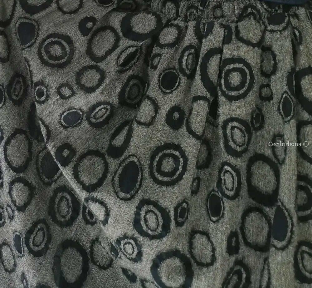 Riservato per Maruska Gonna in lana e viscosa blu e grigia