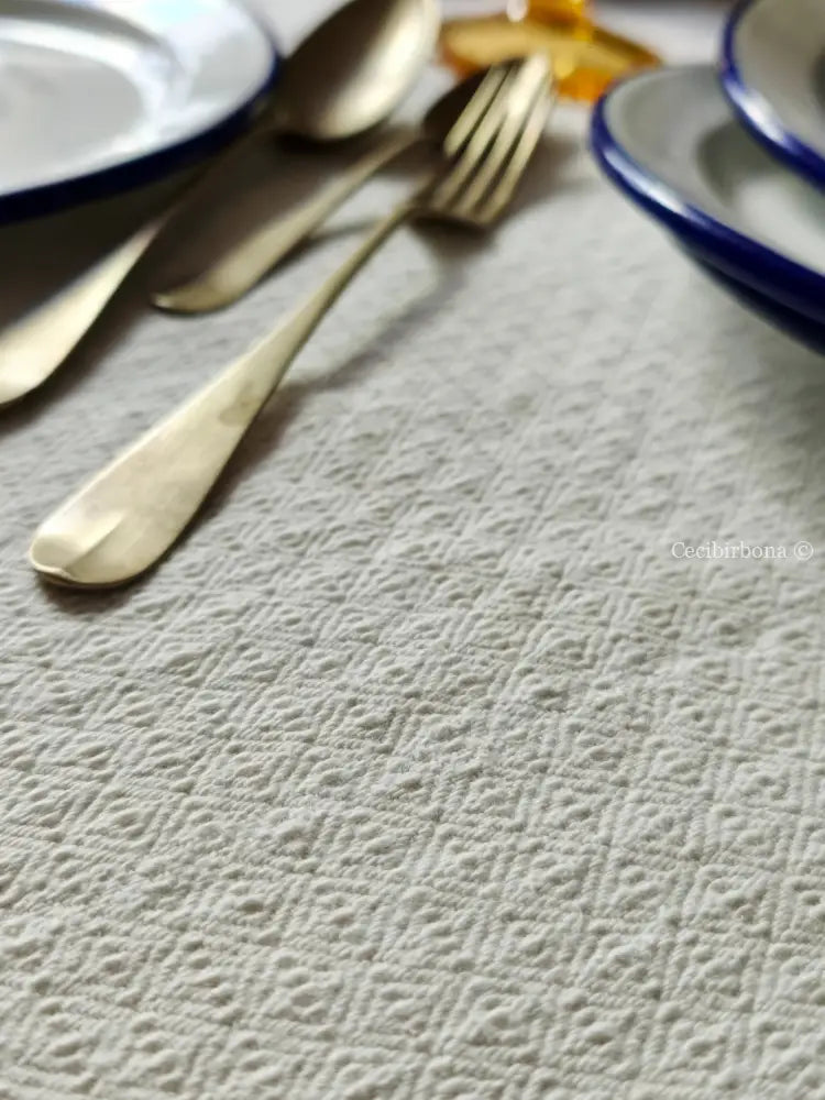 Tovaglia in canapa con monogramma GR Tovaglia vintage ricamata