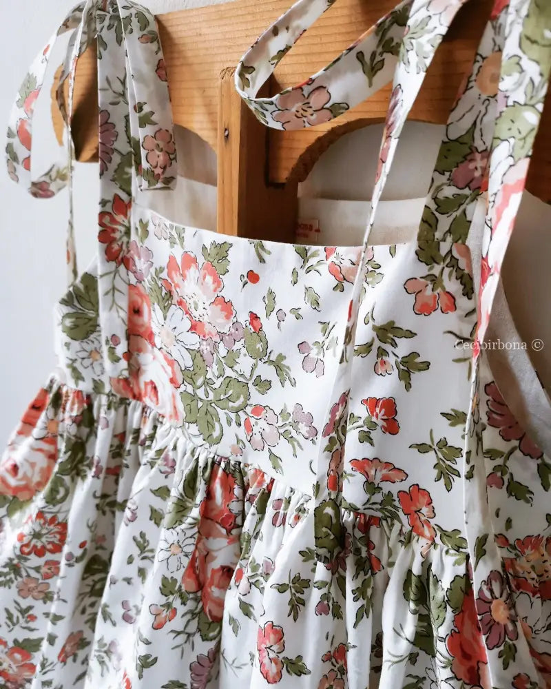 Abito in cotone a fiori per bambina - prendisole per bimba - vestito a fiori per bambina - abiti per bambine - vestito