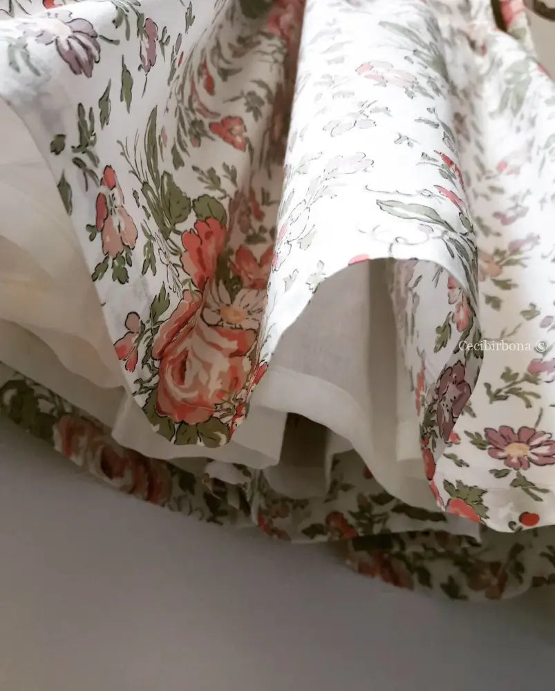 Abito in cotone a fiori per bambina - prendisole per bimba - vestito a fiori per bambina - abiti per bambine - vestito