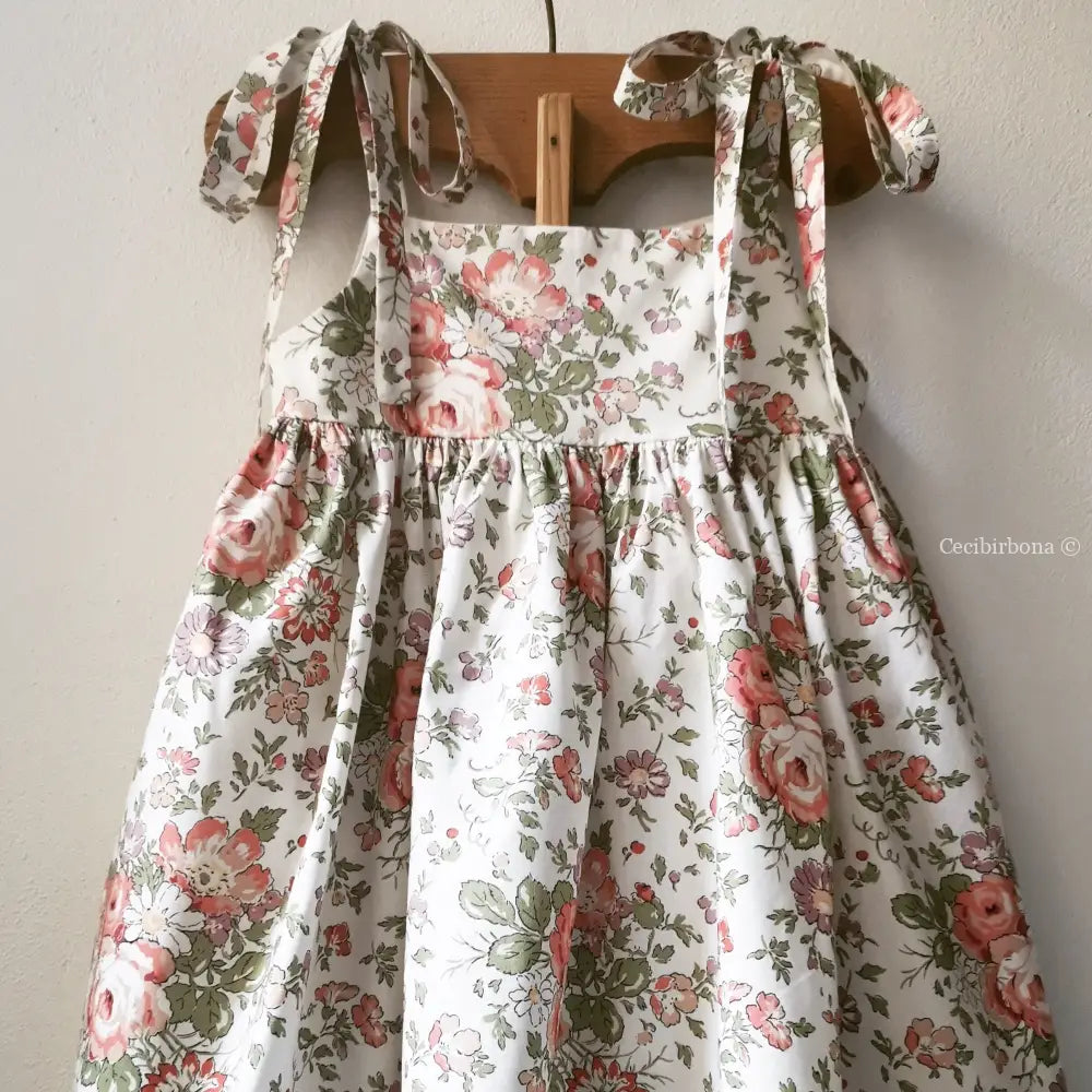 Abito in cotone a fiori per bambina - prendisole per bimba - vestito a fiori per bambina - abiti per bambine - vestito
