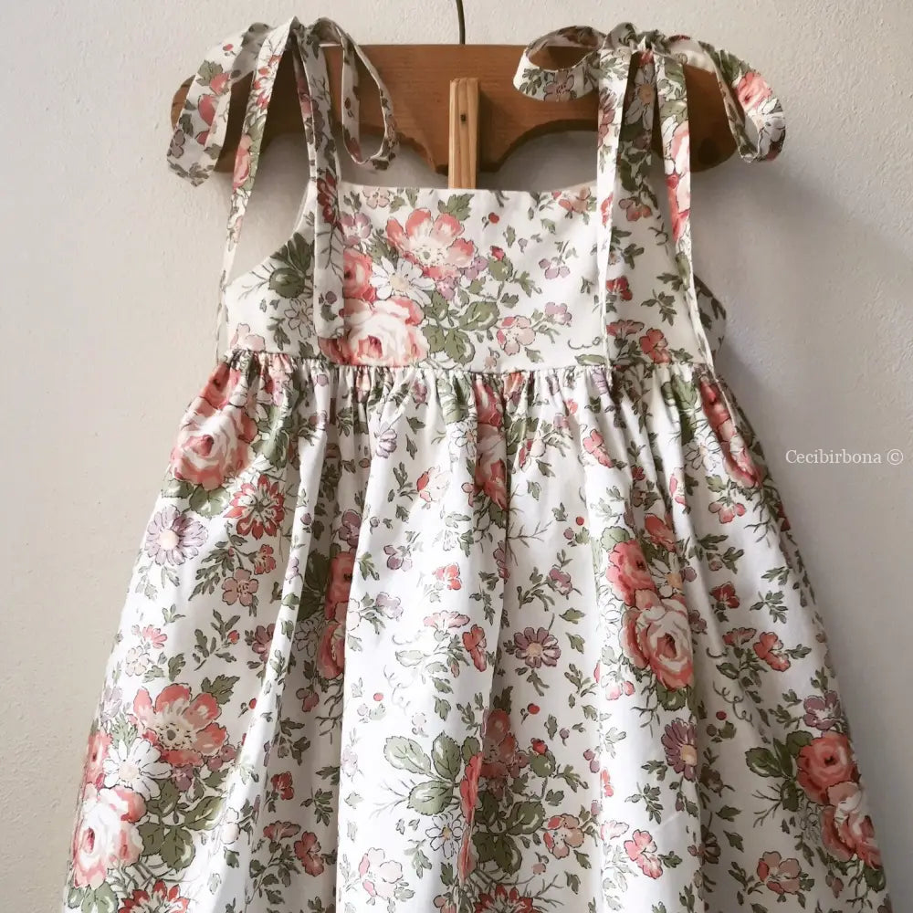 Abito in cotone a fiori per bambina - prendisole per bimba - vestito a fiori per bambina - abiti per bambine - vestito