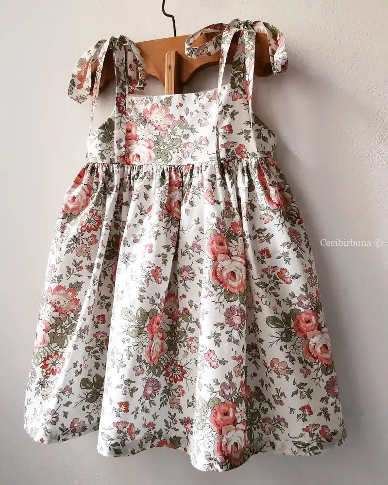 Abito in cotone a fiori per bambina - prendisole per bimba - vestito a fiori per bambina - abiti per bambine - vestito
