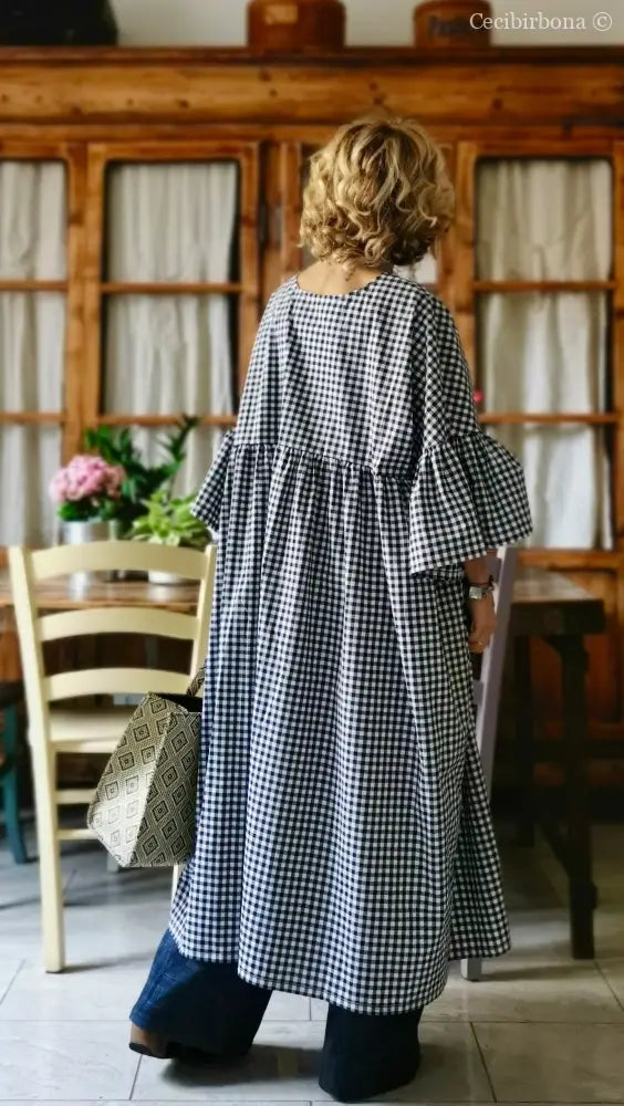 Abito in cotone con maniche a sbuffo (Ref. 173) abito donna