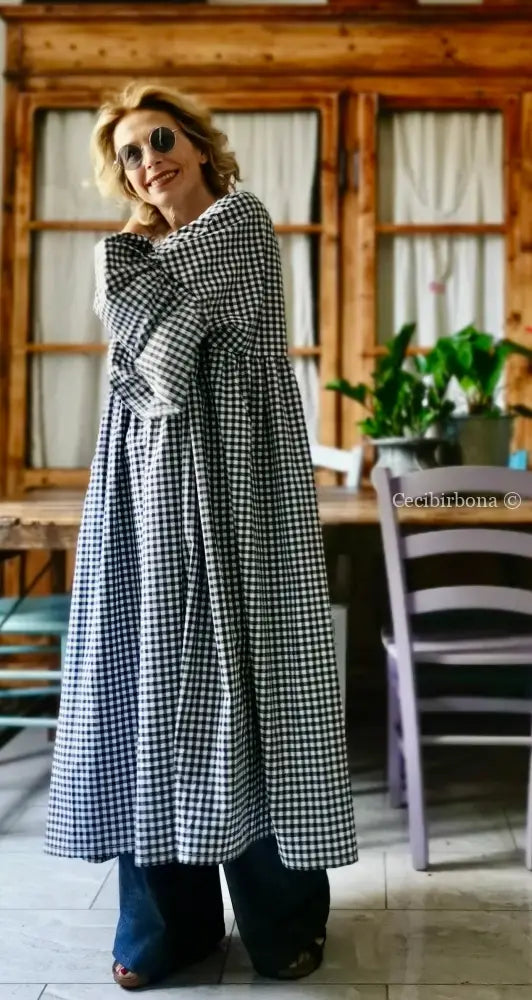 Abito in cotone con maniche a sbuffo (Ref. 173) abito donna