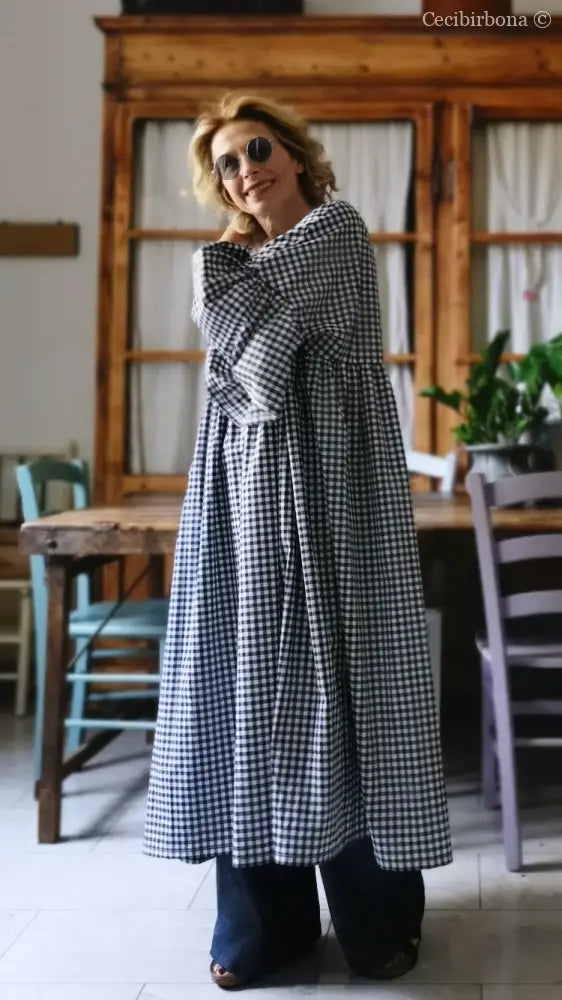 Abito in cotone con maniche a sbuffo (Ref. 173) abito donna