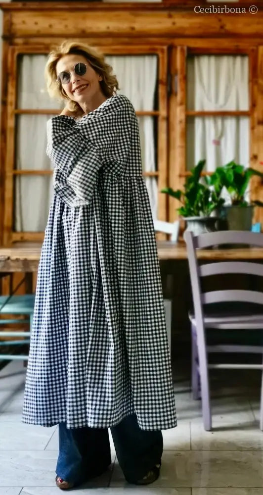 Abito in cotone con maniche a sbuffo (Ref. 173) abito donna