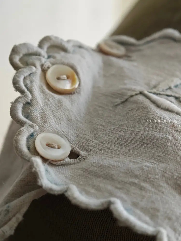 Abito in lino antico senza maniche “Corredo di Angiolina” abito donna