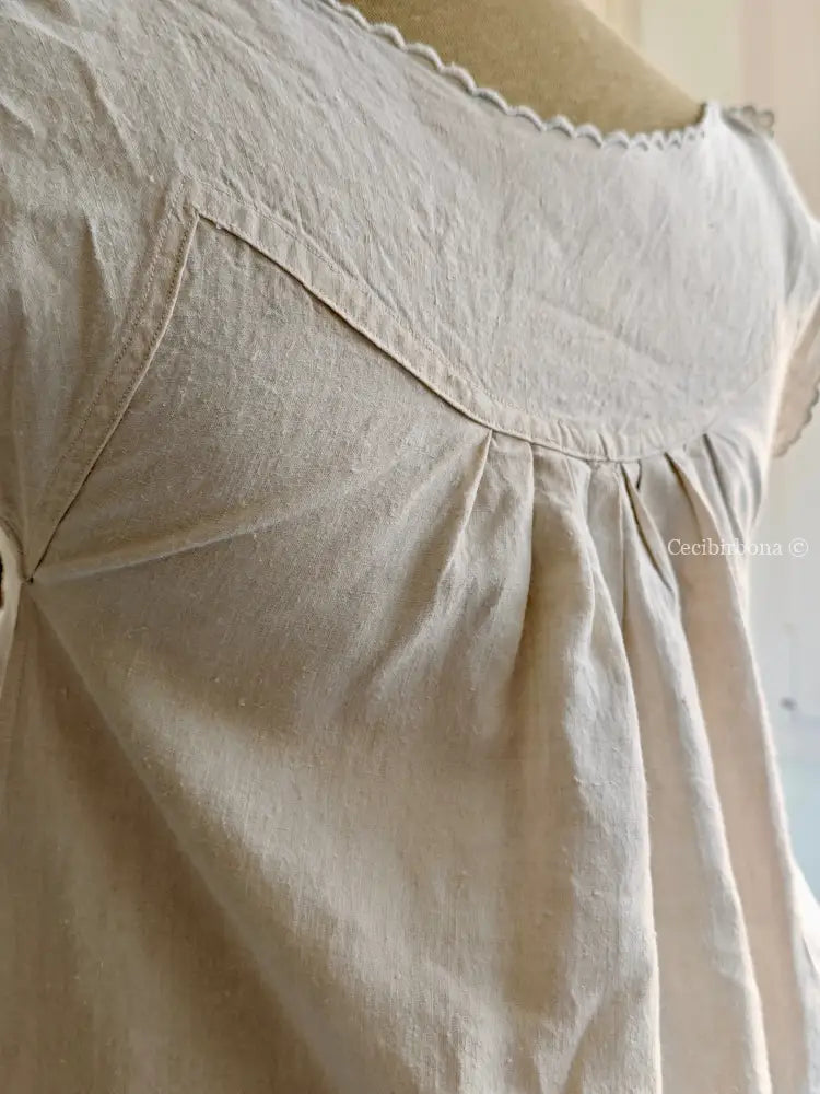 Abito in lino antico senza maniche “Corredo di Angiolina” abito donna