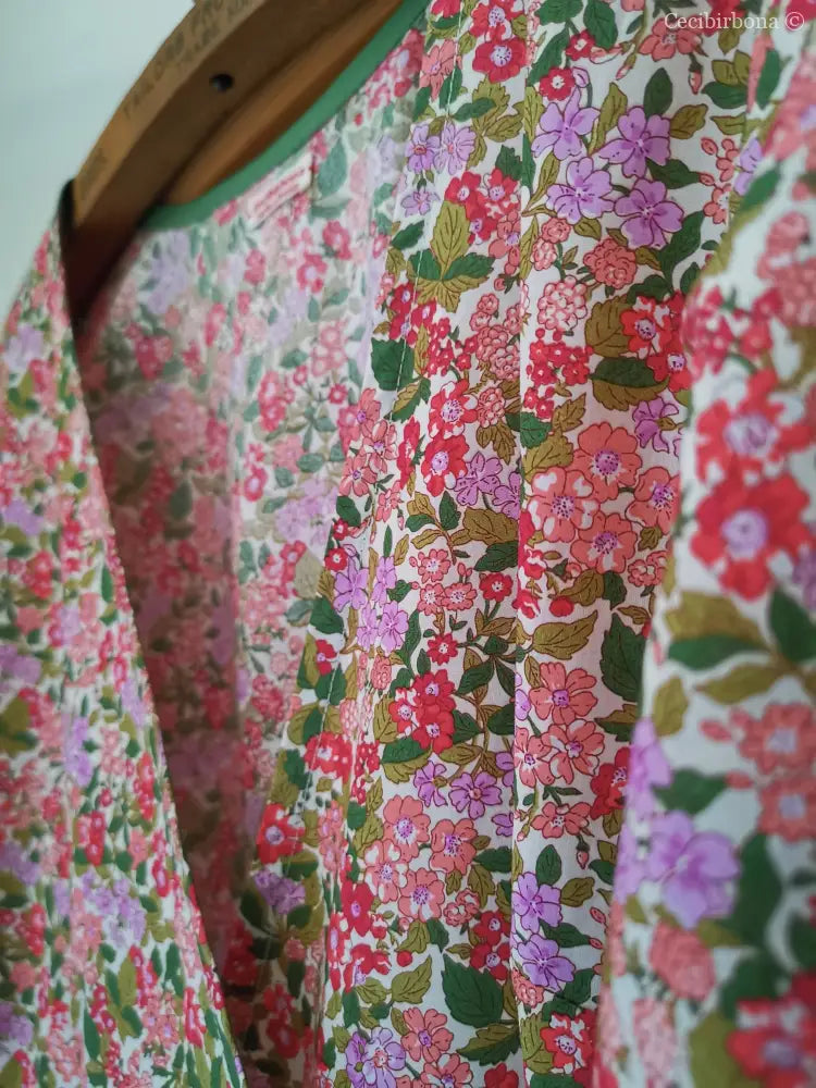 Abito incrociato in cotone con fiori e more (Ref. 180) abito donna