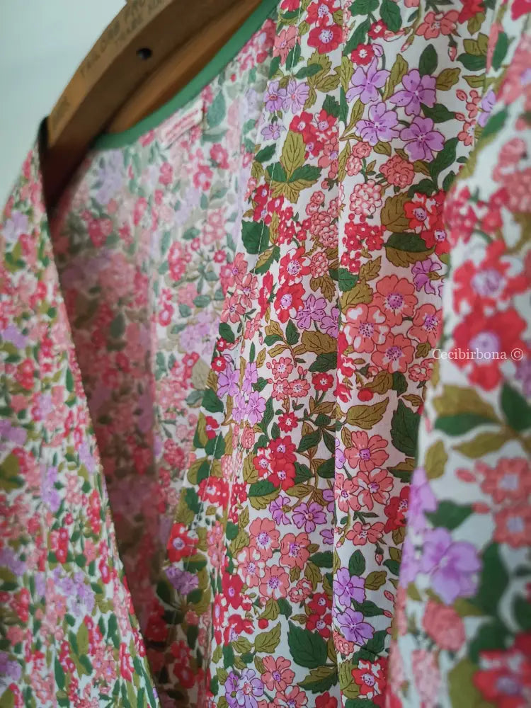 Abito incrociato in cotone con fiori e more (Ref. 180) abito donna