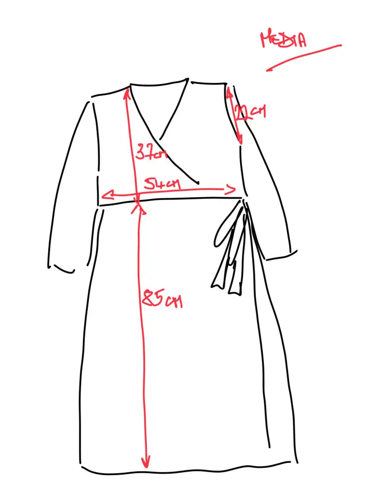 Abito incrociato in sangallo di cotone (Ref. 196) Media abito donna