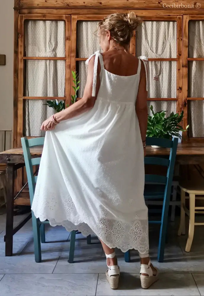 Abito prendisole in sangallo di cotone (Ref. 312) Small abito donna