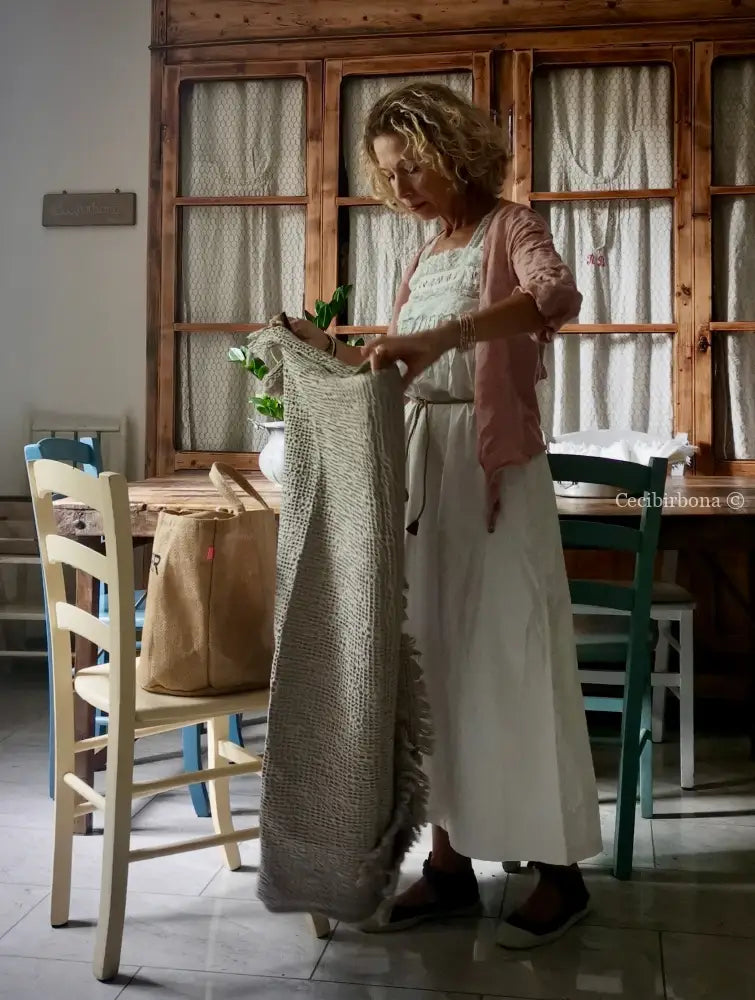 Abito sottoveste antico con pizzo “Corredo di Angiolina” Biancheria antica da donna