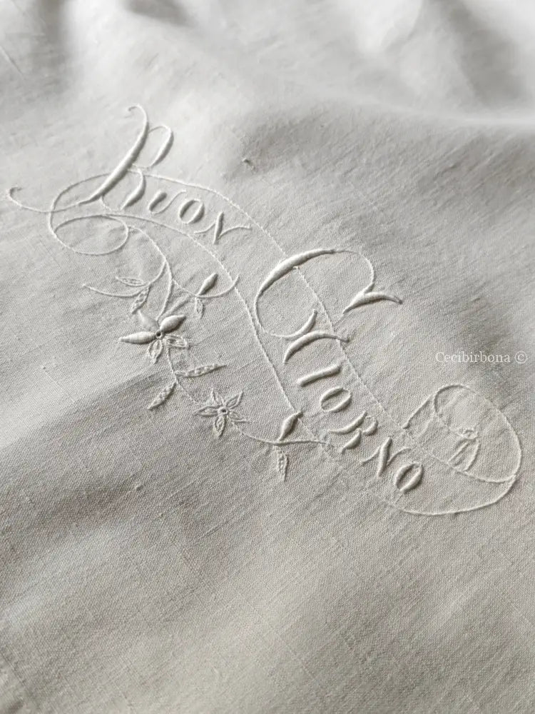 Asciugamano del Buon Giorno biancheria antica per la casa