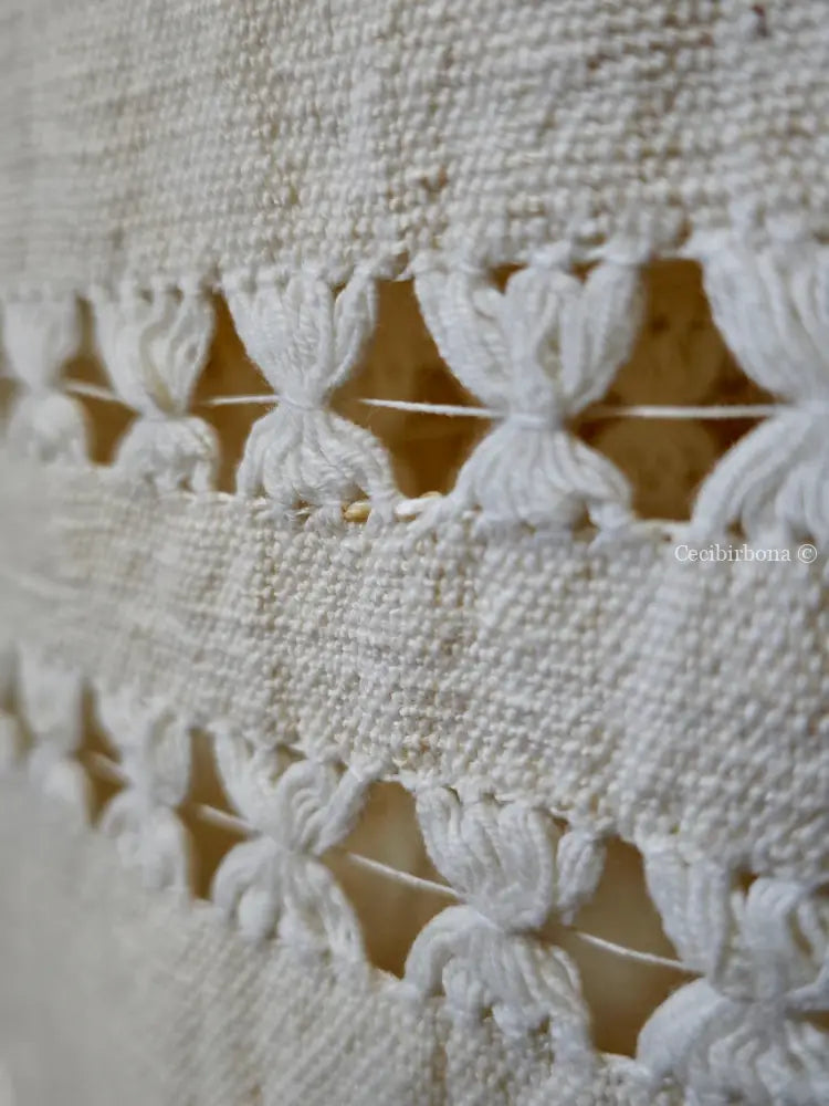 Asciugamano in canapa con sfilature Asciugamano in lino antico