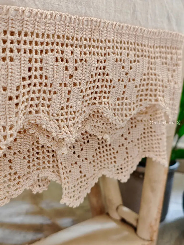 Asciugamano vintage con iniziale M e balza all’uncinetto biancheria antica per la casa