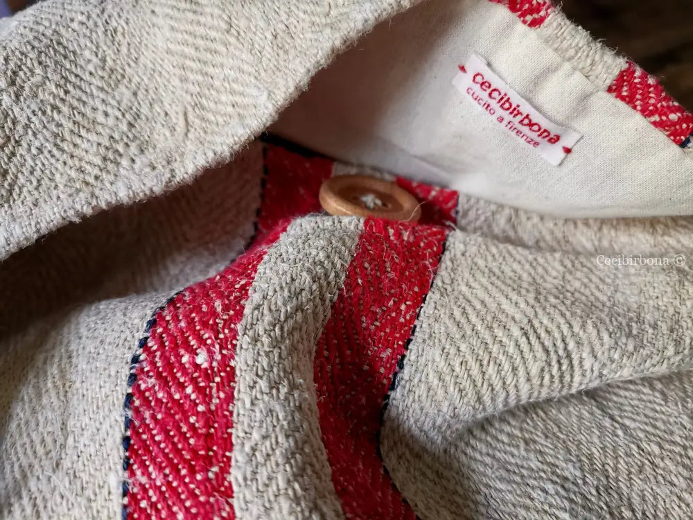 Borsa unisex con tracolla realizzata in stoffa antica per sacchi di grano - shopper - borsa per il mare borsa