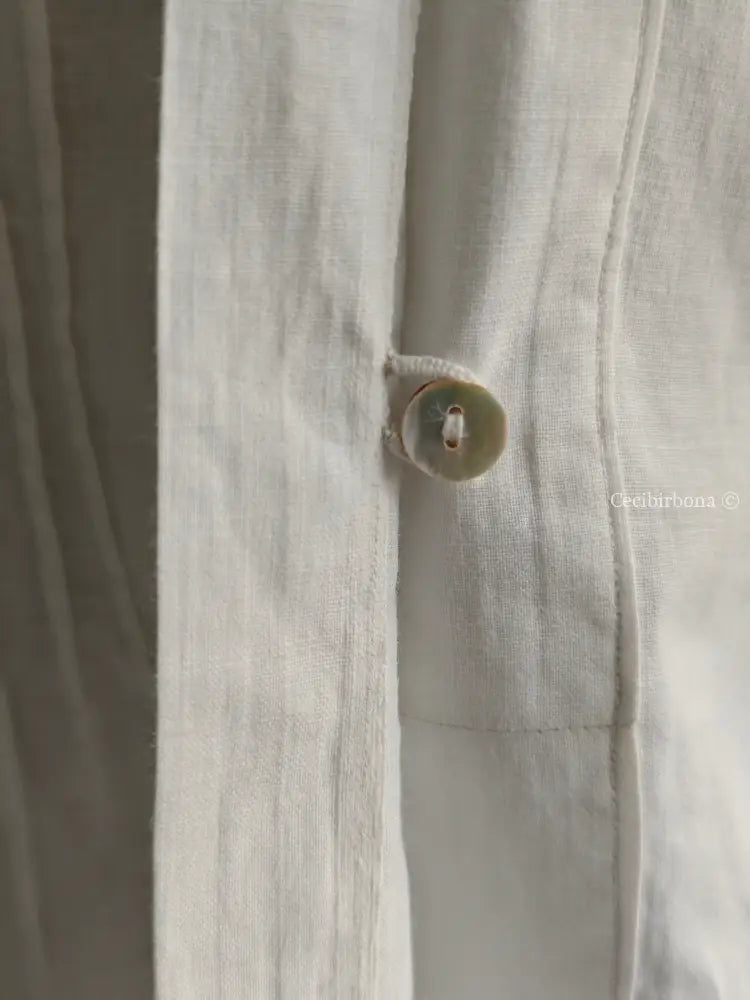 Camicia antica con pizzo a maniche lunghe “Corredo di Angiolina” Biancheria antica da donna