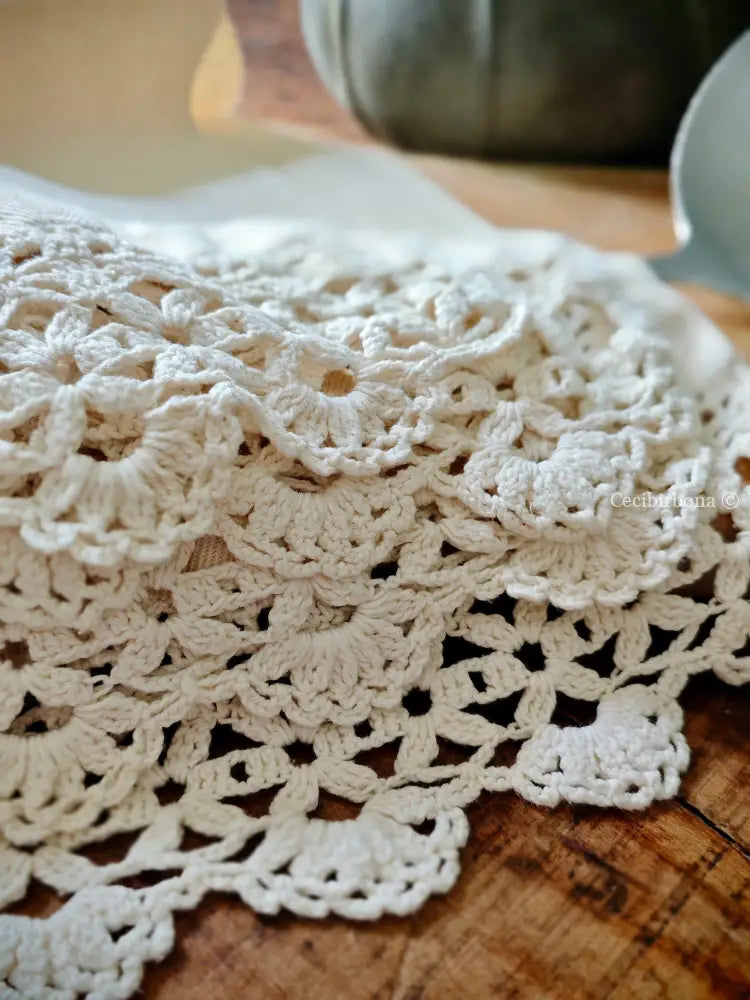 Canovaccio con bordi all’uncinetto accessori cucina