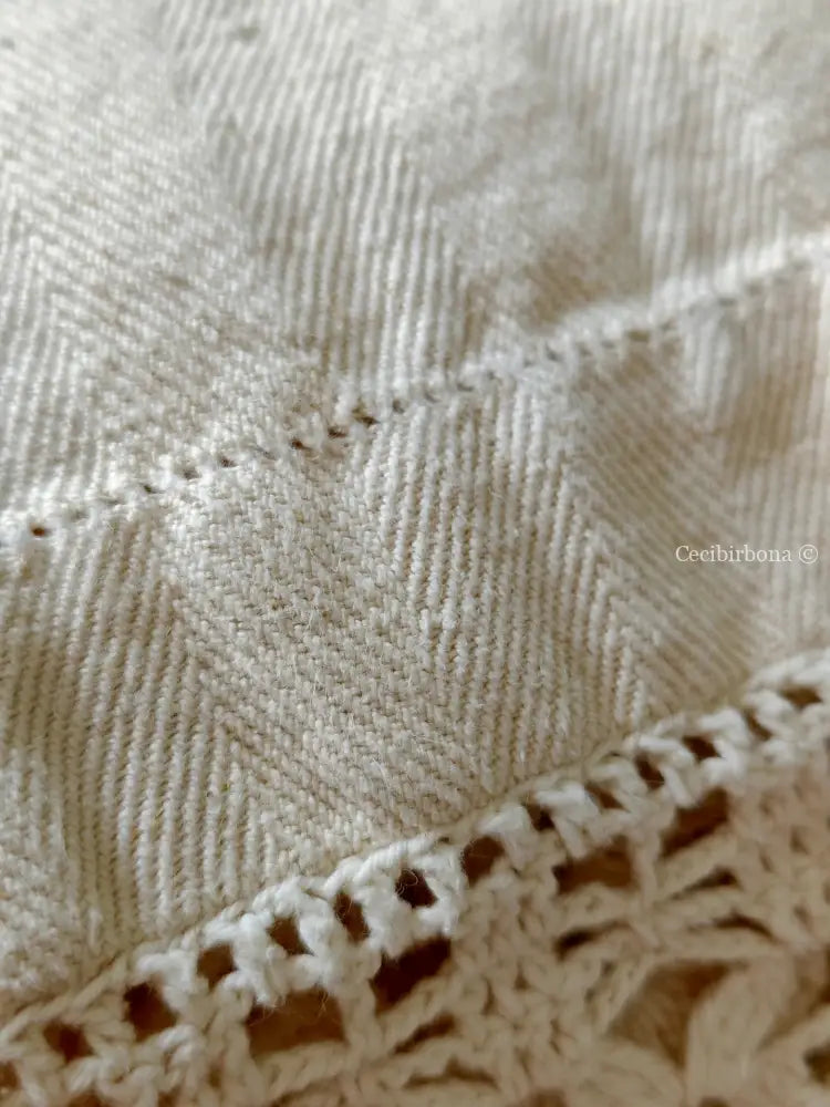 Canovaccio con bordi all’uncinetto accessori cucina