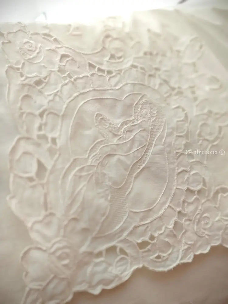 Completo lenzuolo matrimoniale ricamato con federe Lenzuolo matrimoniale rifamato