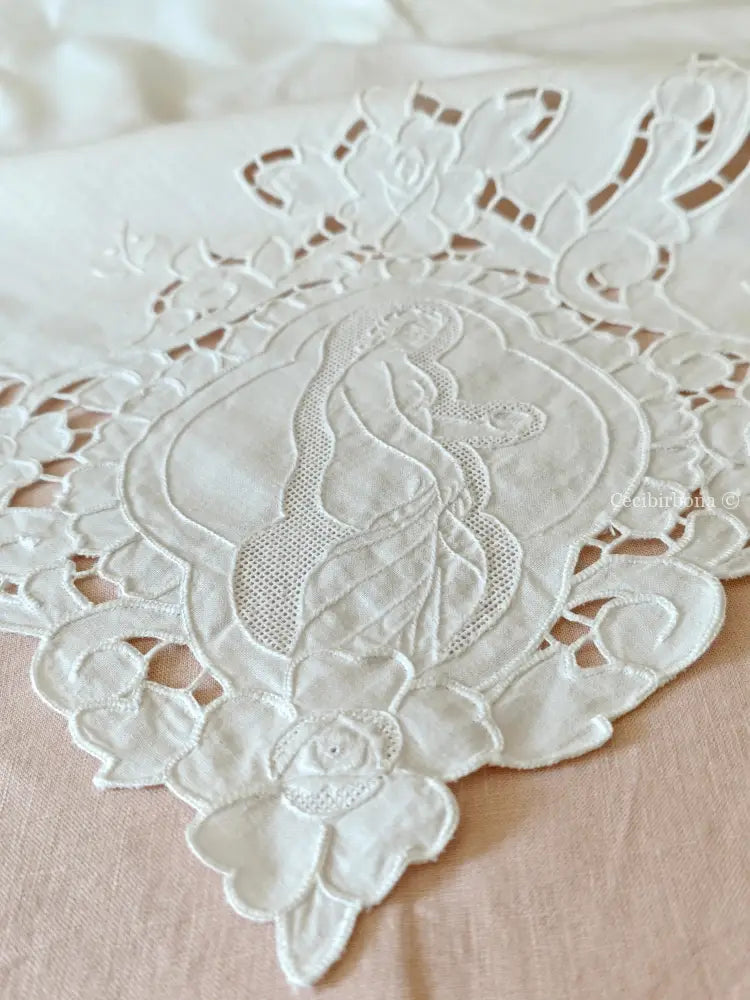 Completo lenzuolo matrimoniale ricamato con federe Lenzuolo matrimoniale rifamato