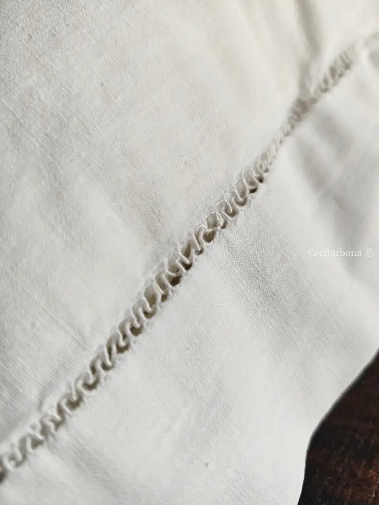 Coppia di federe antiche con ricami e monogramma SN biancheria antica per la casa