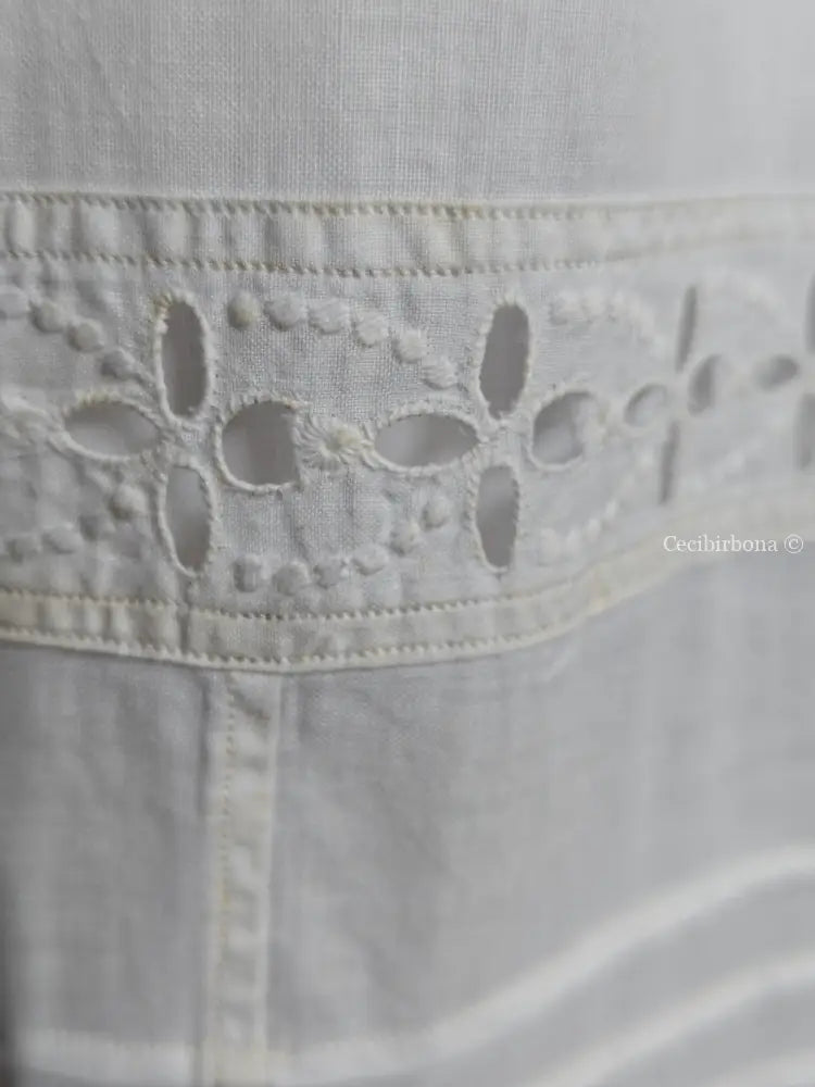 Gonna antica in cotone e sangallo “Corredo di Angiolina” gonna donna