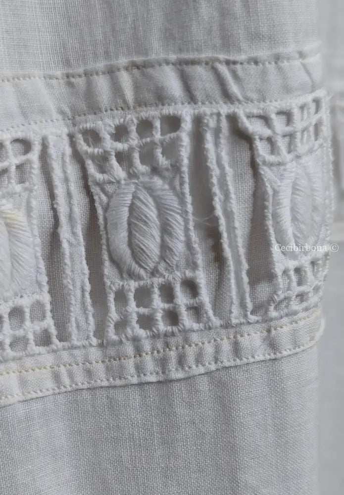 Gonna antica in cotone e sangallo “Corredo di Angiolina” gonna donna