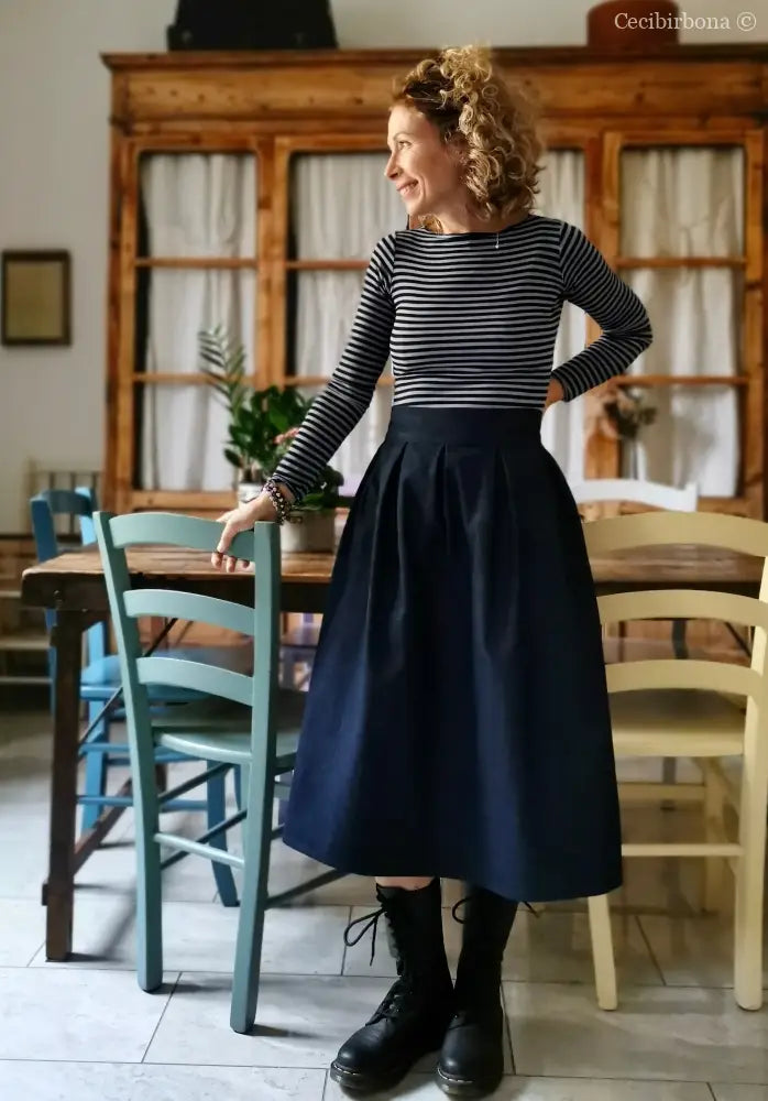 Gonna denim con cinturino e cerniera (Ref. 121) gonna donna