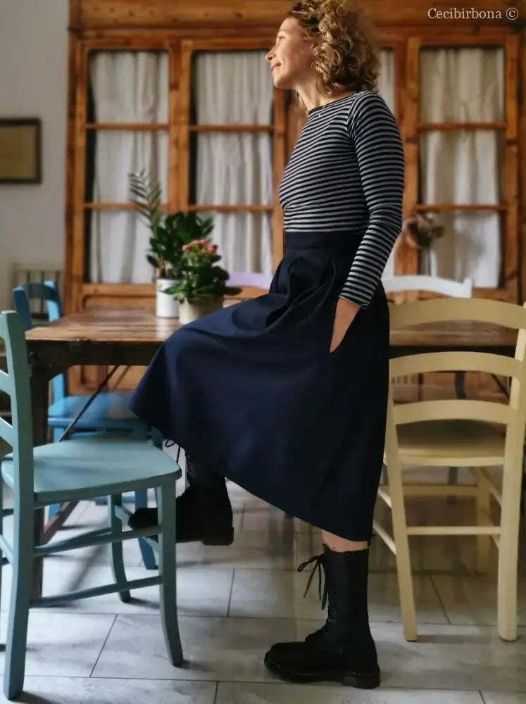 Gonna denim con cinturino e cerniera (Ref. 121) gonna donna