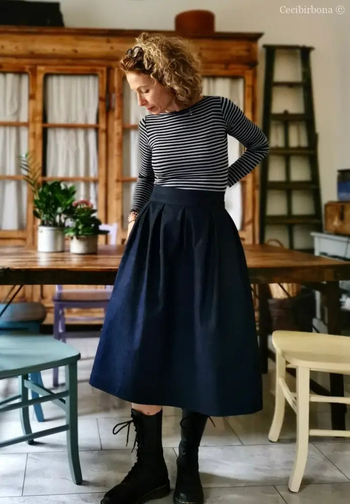 Gonna denim con cinturino e cerniera (Ref. 121) gonna donna