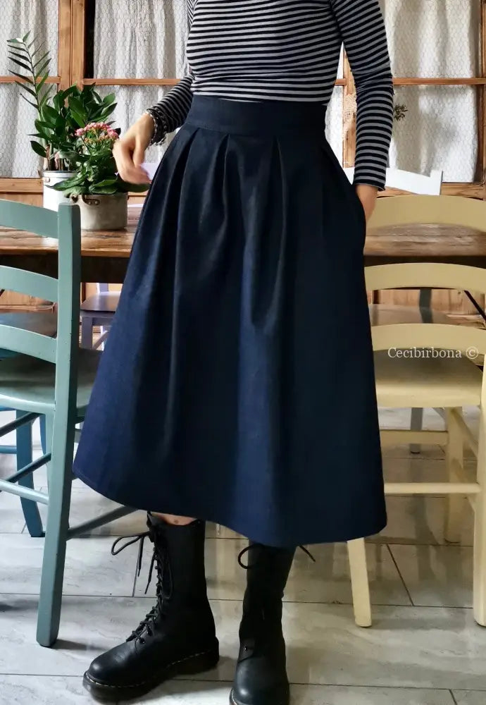 Gonna denim con cinturino e cerniera (Ref. 121) gonna donna