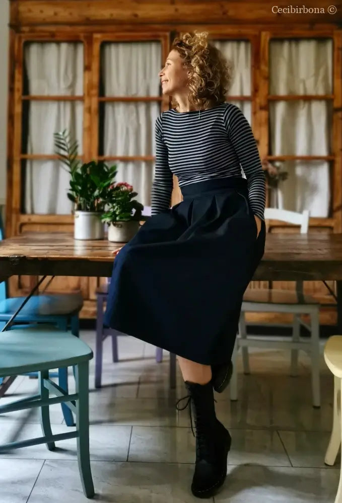 Gonna denim con cinturino e cerniera (Ref. 121) gonna donna