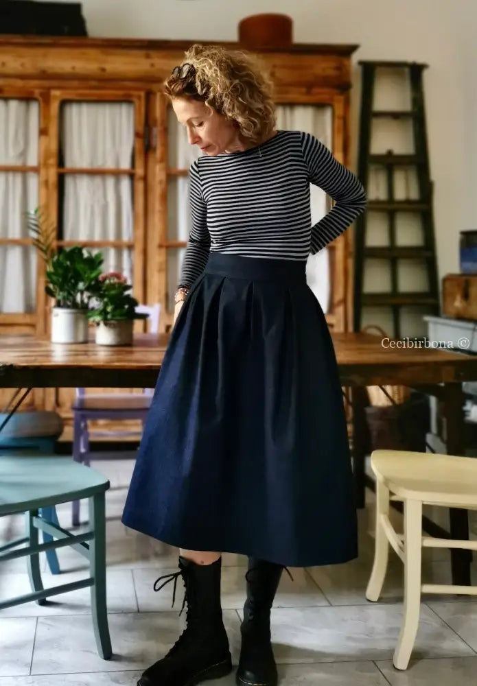 Gonna denim con cinturino e cerniera (Ref. 121) gonna donna