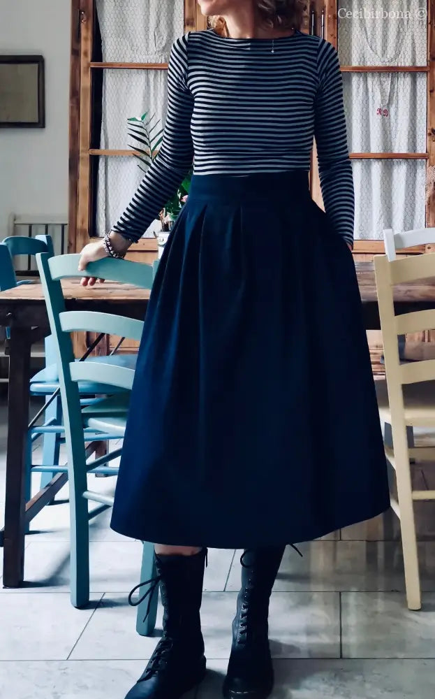 Gonna denim con cinturino e cerniera (Ref. 121) gonna donna