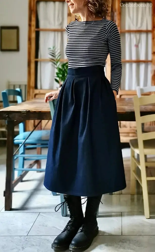 Gonna denim con cinturino e cerniera (Ref. 121) gonna donna