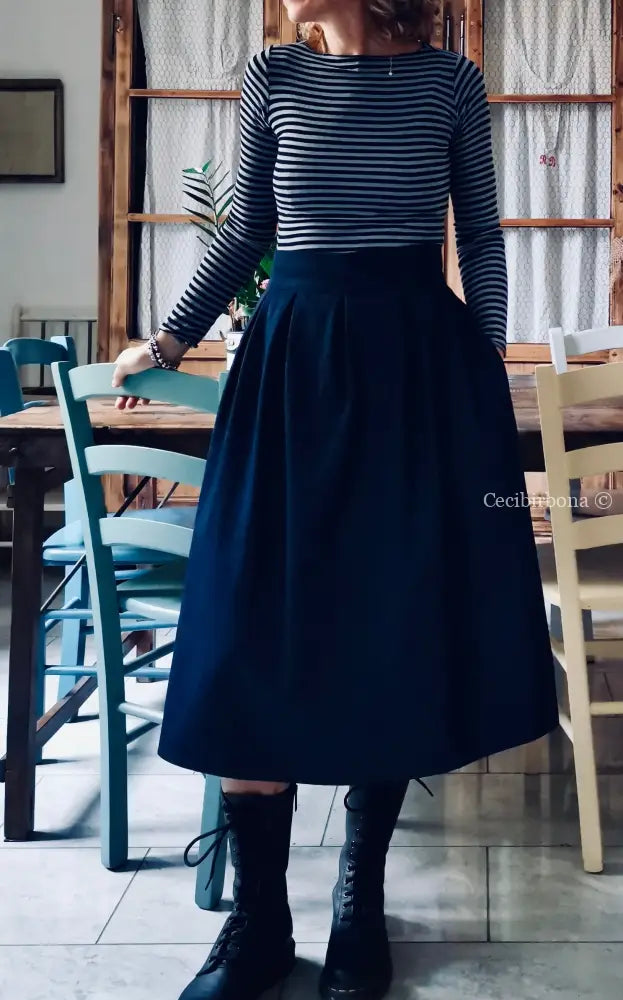 Gonna denim con cinturino e cerniera (Ref. 121) gonna donna