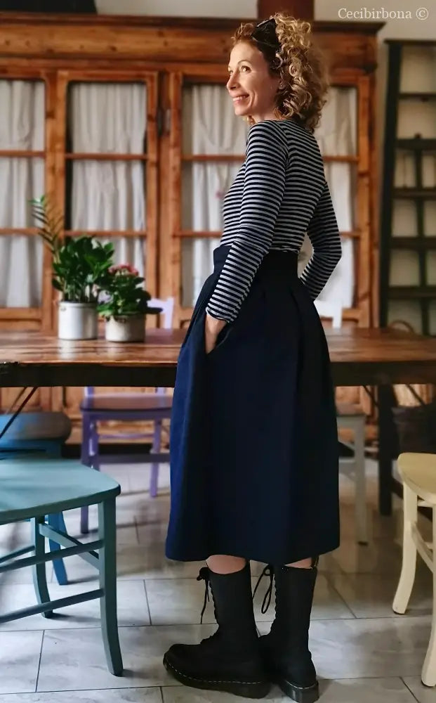 Gonna denim con cinturino e cerniera (Ref. 121) gonna donna