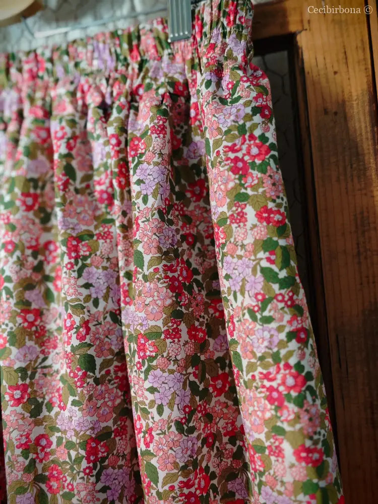 Gonna in cotone a fiori con balze (Ref. 314) gonna donna